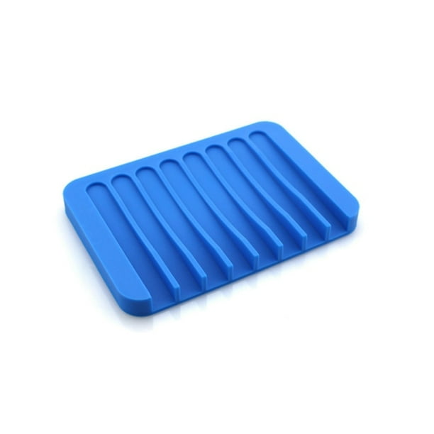 2020 Silicone Flexible Soap Dish Plate Bathroom Soap Holder Soapbox Plate Drain